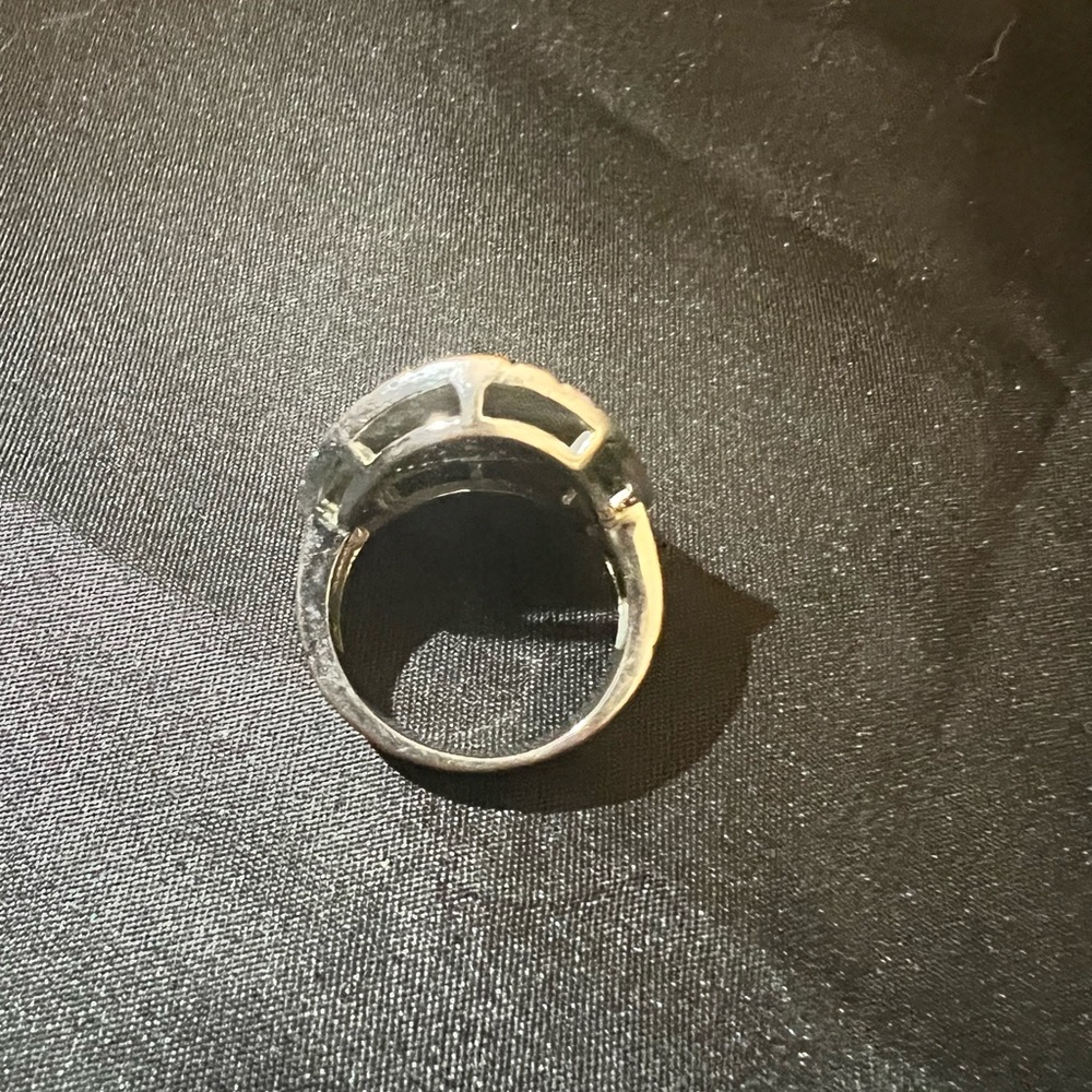 Statement Silver Tone Peruvian Sunburst Ring - image 4